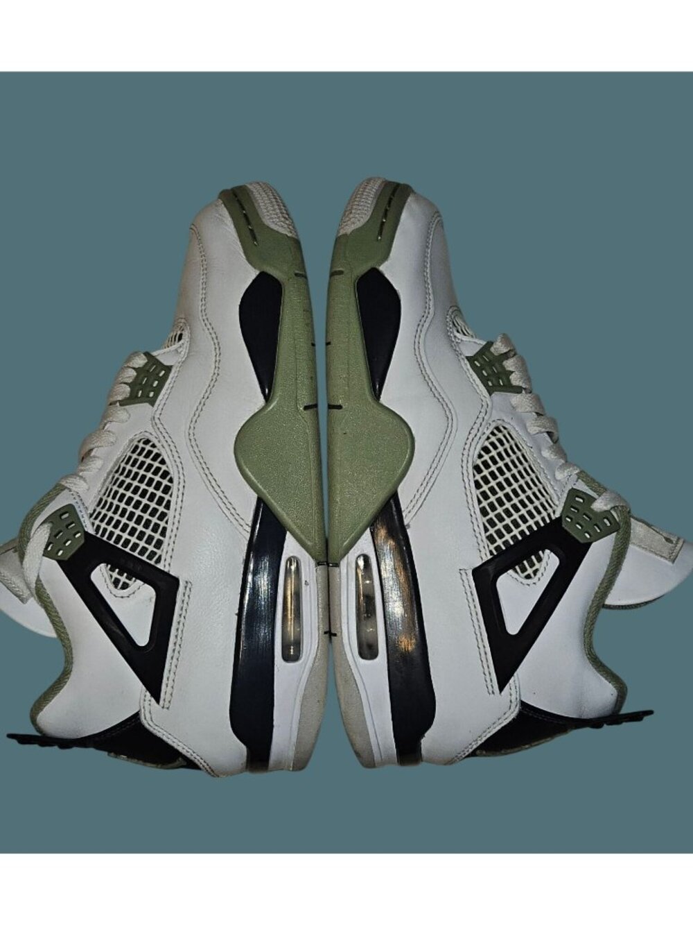 Air Jordan 4 Retro Oil Green Sneakers Women Size 7 Men Size 5.5